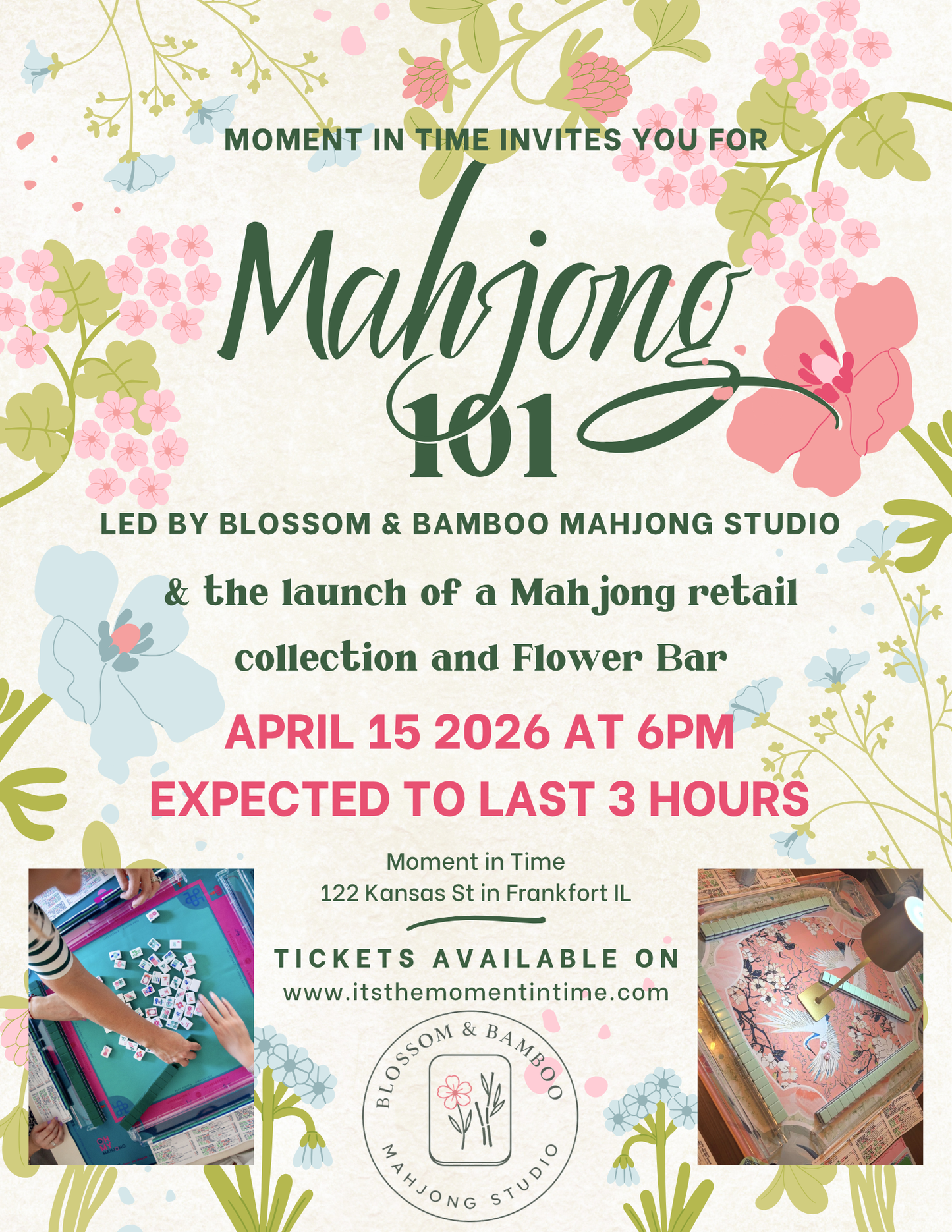 Mahjong 101 with Blossom & Bamboo - April 15 2026