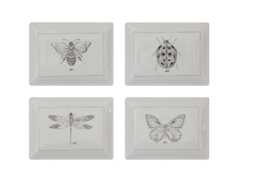 Ceramic Dish with Insect, 4 Styles