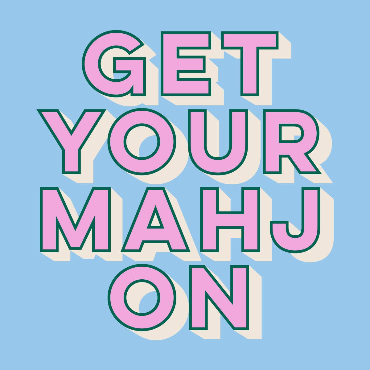 Mahjong Cocktail Funny Napkin | Get Your Mahj On: Default Title