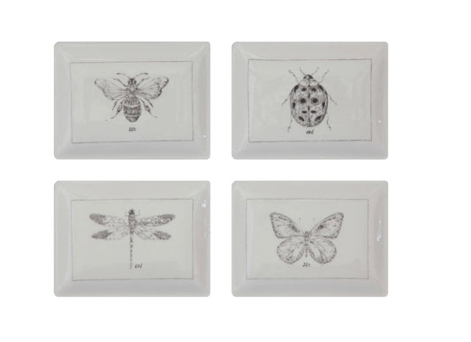 Ceramic Dish with Insect, 4 Styles