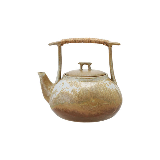 1-1/2 Quart Teapot with Jute Wrapped Handle (Each One Will Vary)