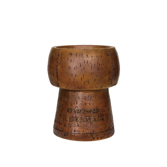 Vintage Reproduction Resin Cork Shaped Ice Bucket