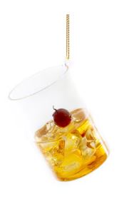 cocktail with cherry ornament