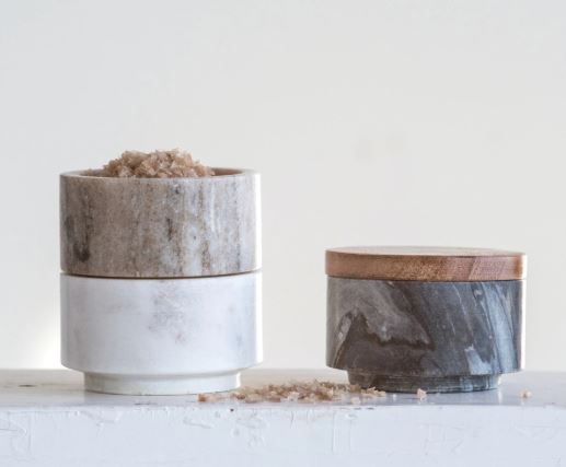 Marble Stacking Pinch Pots With Wood Lid